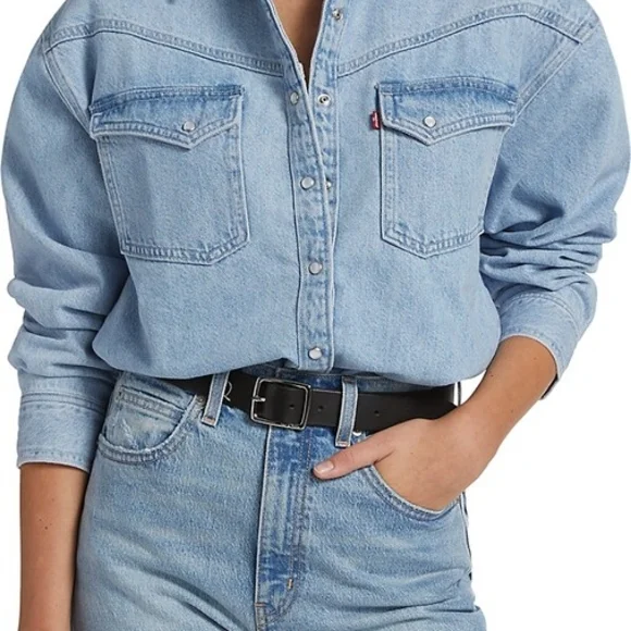 Levi's Dorsey Xl Western Denim Shirt - Picture 2 of 9